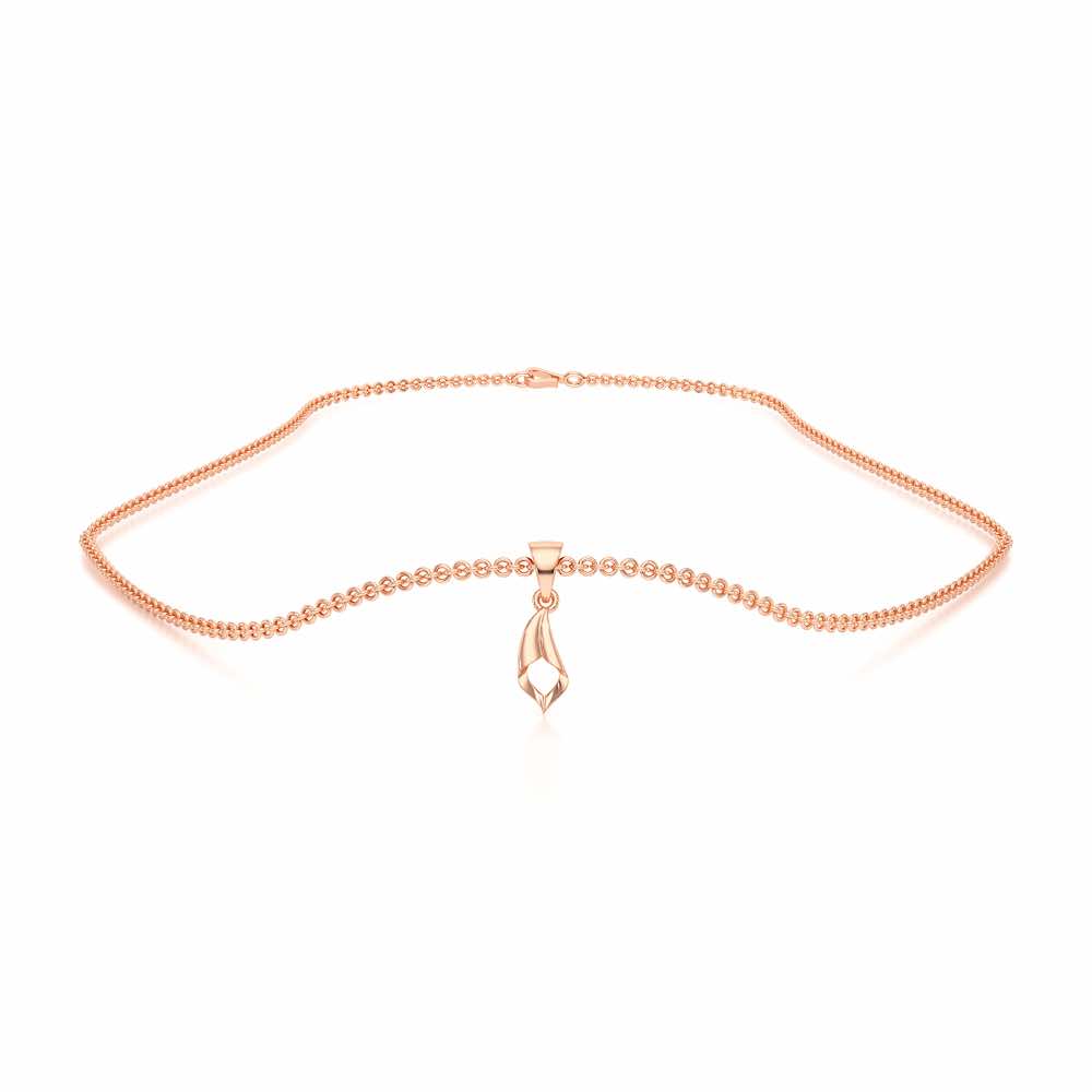 Fin Shine Gold Pendant - Rose Gold - Image 3