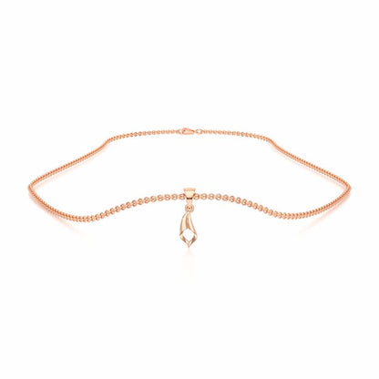 Fin Shine Gold Pendant - Rose Gold - Image 3