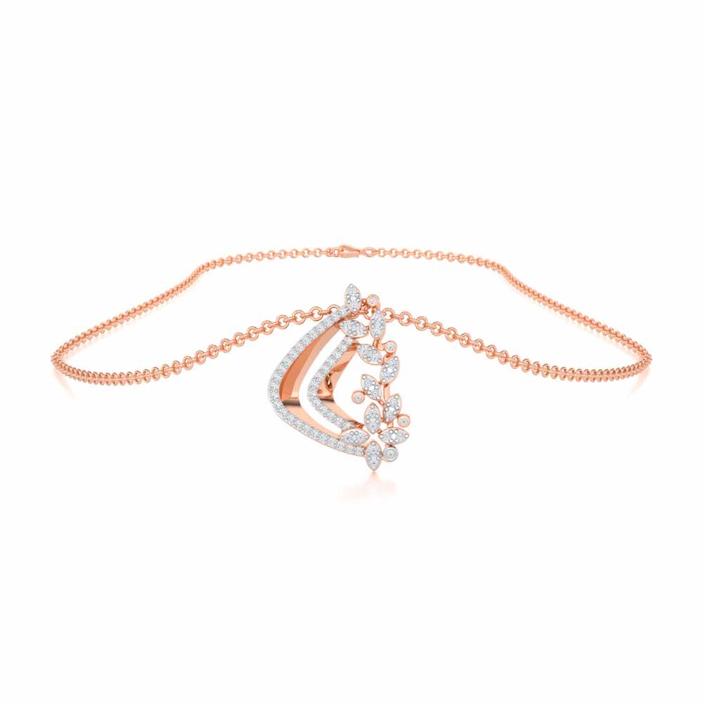 Melodic Bliss Silver Pendant - Rose Gold - Image 3