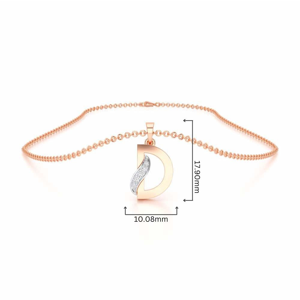 D-Spark Silver Pendant - Rose Gold - Image 4