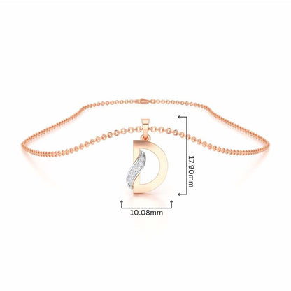 D-Spark Silver Pendant - Rose Gold - Image 4