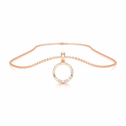 Halo Whisper Silver Pendant - Rose Gold - Image 3