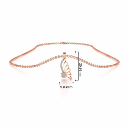 Pollux Silver Pendant - Rose Gold - Image 4