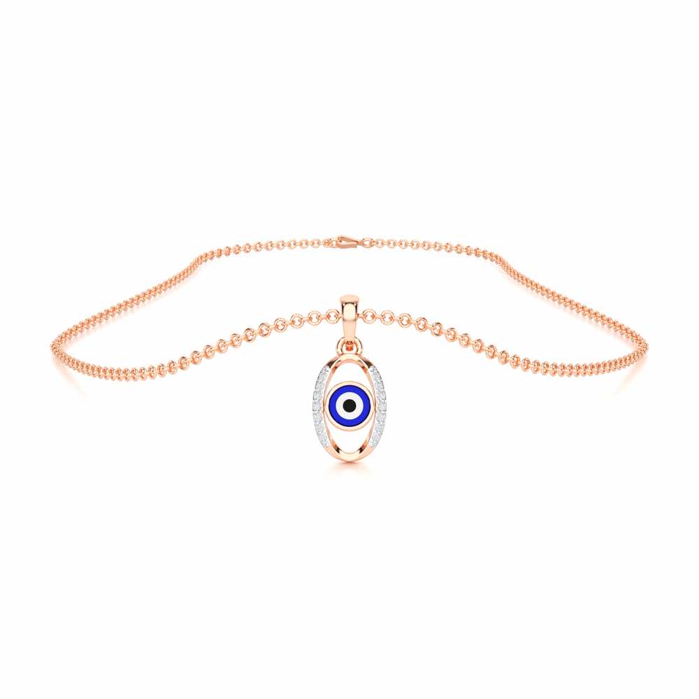 Divine Watcher Silver Pendant - Rose Gold - Image 3
