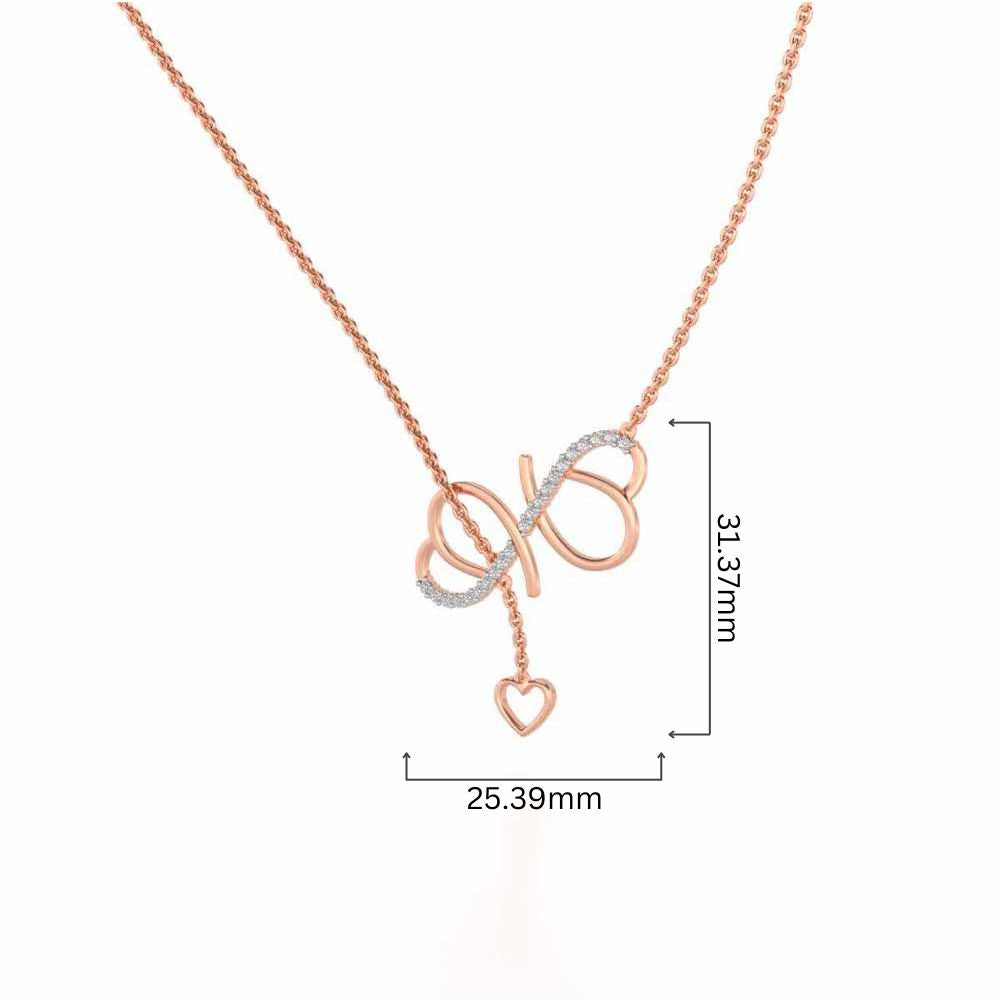 Infinite Twirl Silver Pendant - Rose Gold - Image 4