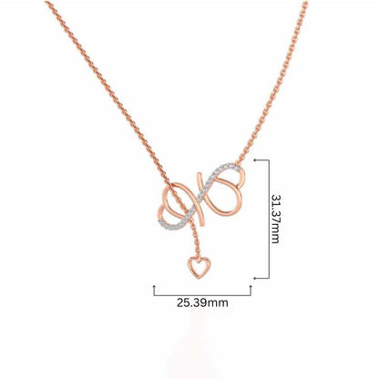 Infinite Twirl Silver Pendant - Rose Gold - Image 4