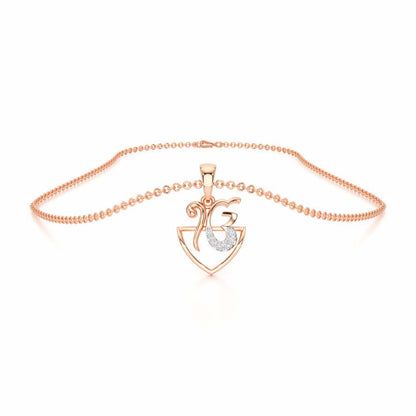 Onkar Aura Silver Pendant - Rose Gold - Image 3