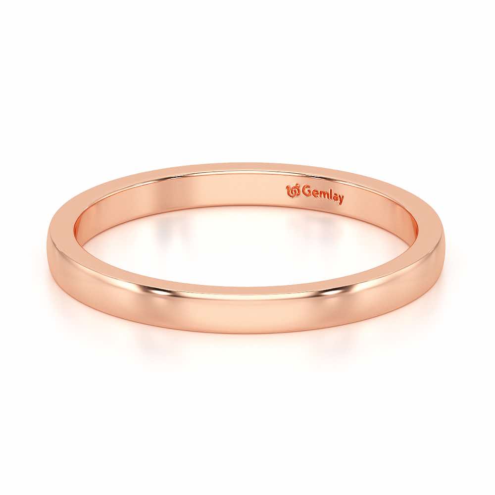 Serene Spark Stackable Silver Ring - Rose Gold - Image 3
