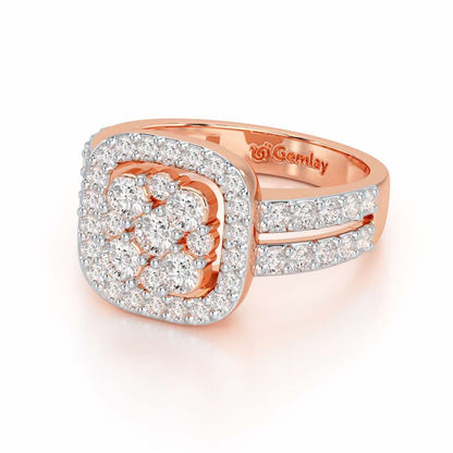 Divine Ilana Silver Ring - Rose Gold - Image 2