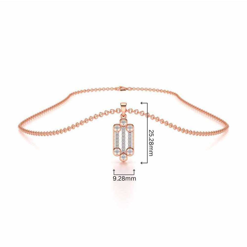 Izna Silver Pendant - Rose Gold - Image 4
