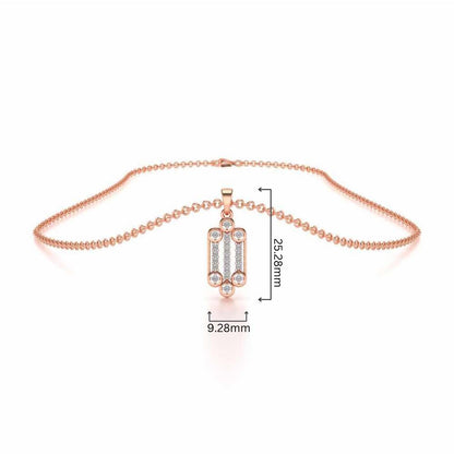 Izna Silver Pendant - Rose Gold - Image 4