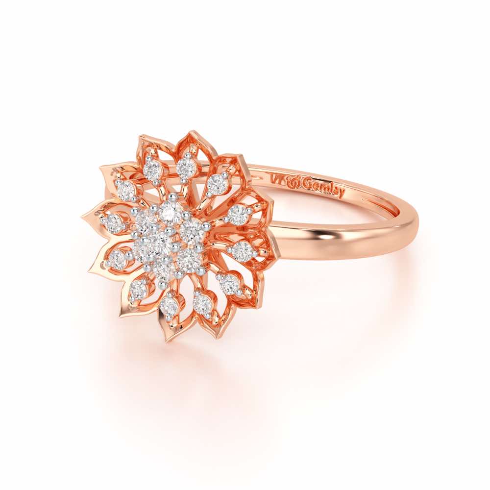 Earl Flora Silver Ring - Rose Gold - Image 3