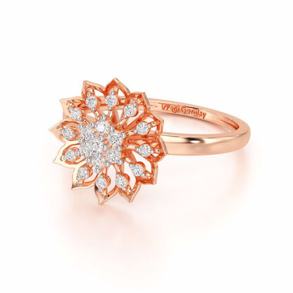 Earl Flora Silver Ring - Rose Gold - Image 3