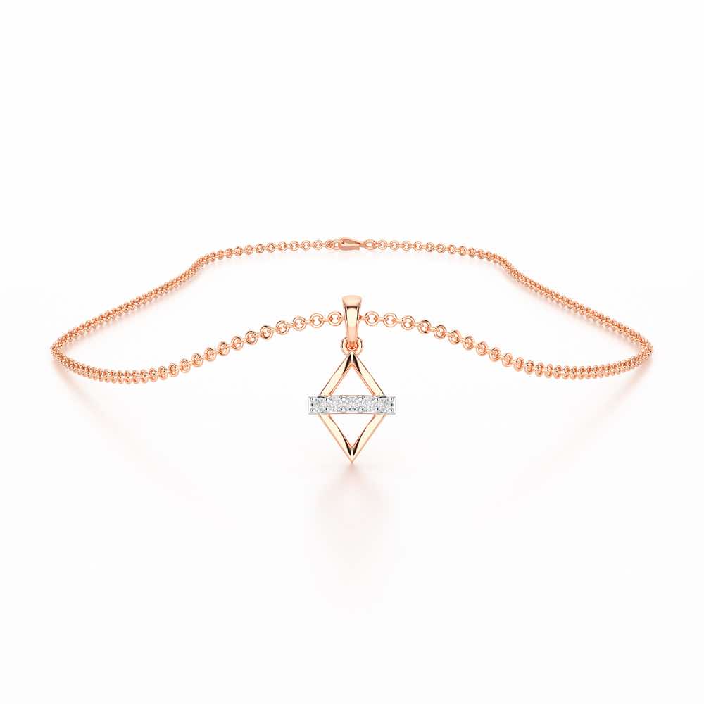 Soft Spark Silver Pendant - Rose Gold - Image 3