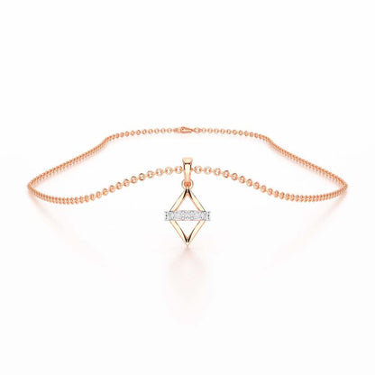 Soft Spark Silver Pendant - Rose Gold - Image 3