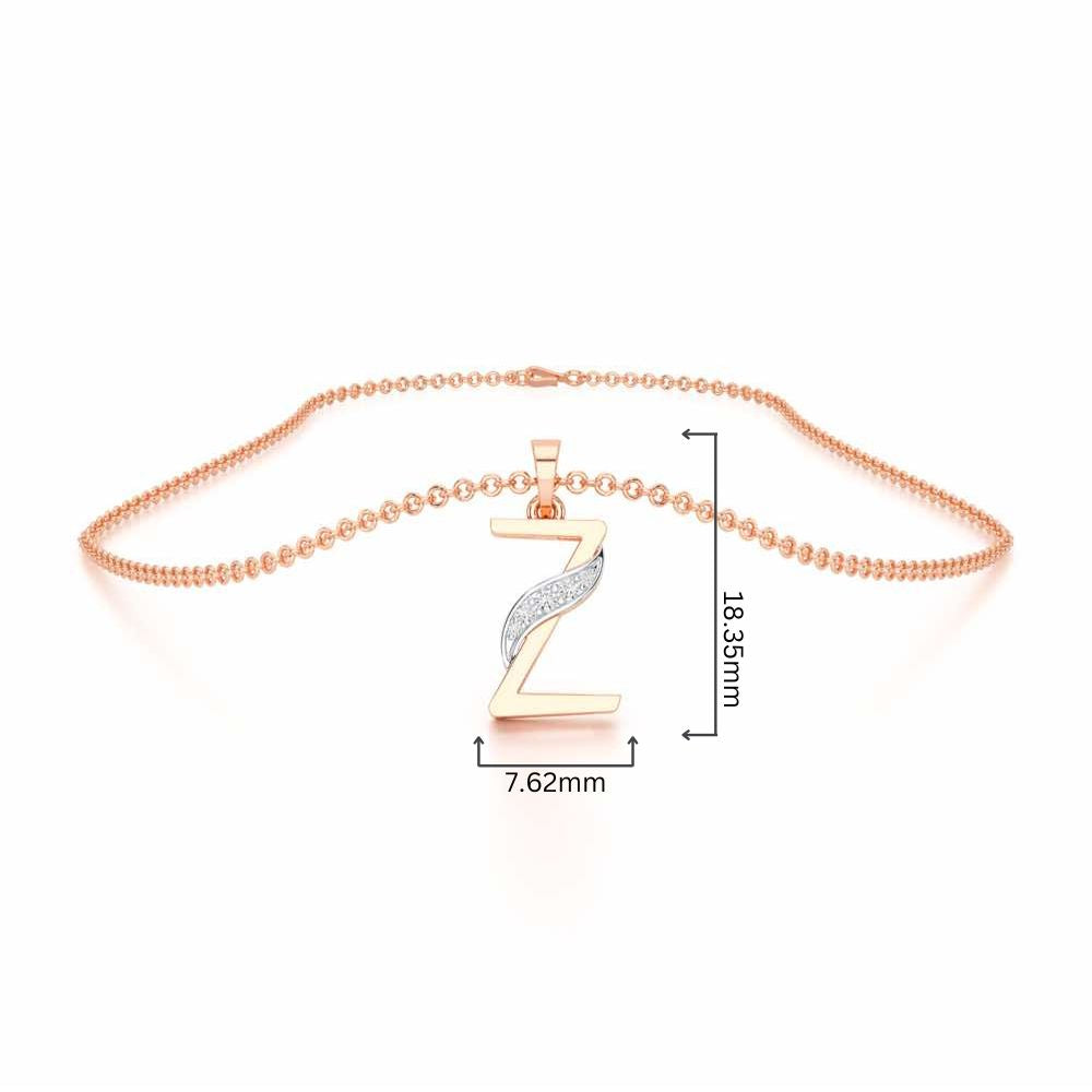 Z-Spark Silver Pendant - Rose Gold - Image 4