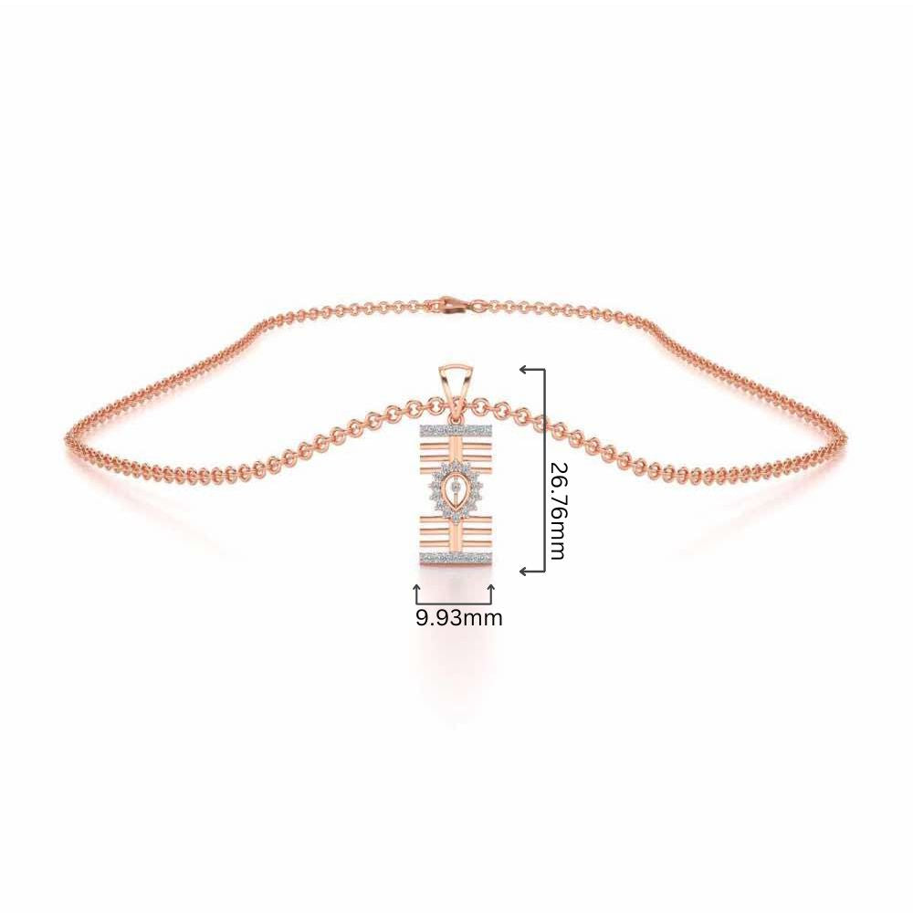Haral Silver Pendant - Rose Gold - Image 4