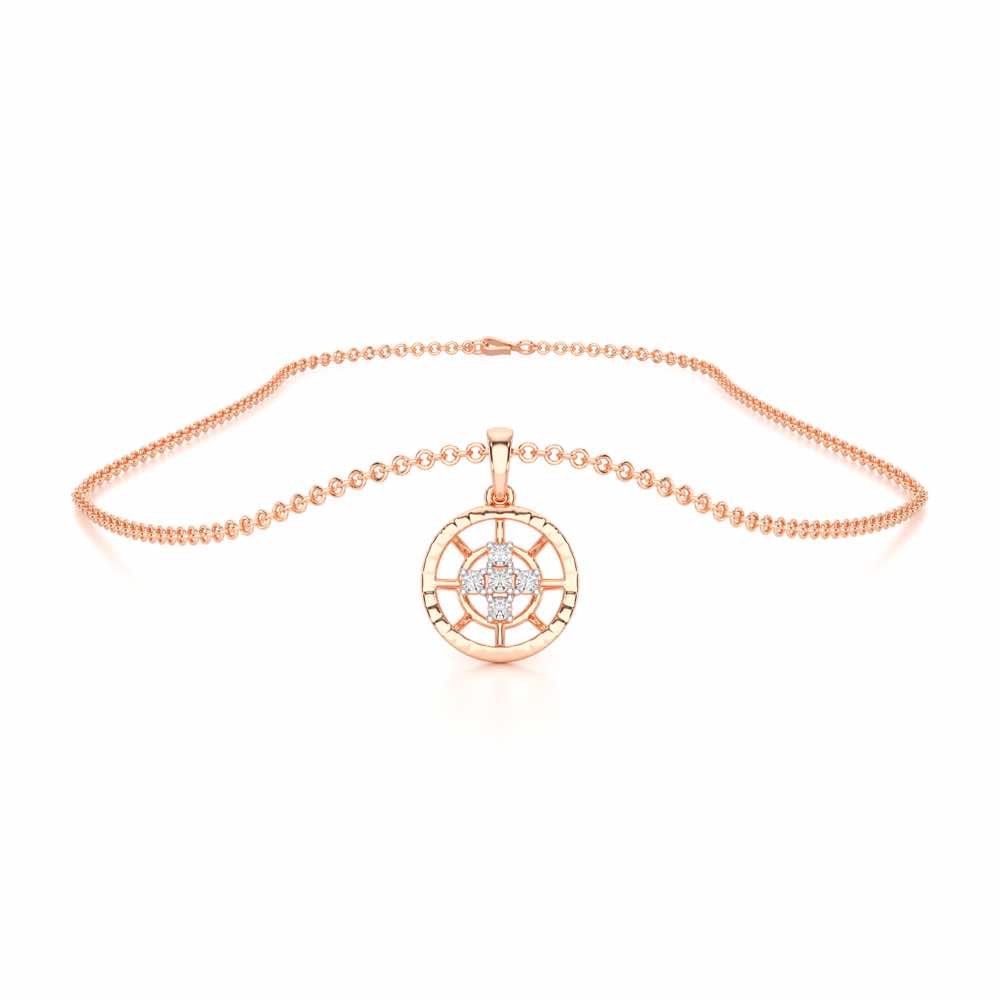 Dawn Light Silver Pendant - Rose Gold - Image 3