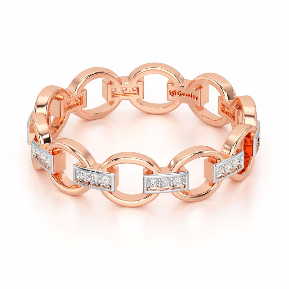 Bound Glow Silver Ring - Rose Gold - Image 3