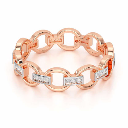 Bound Glow Silver Ring - Rose Gold - Image 3