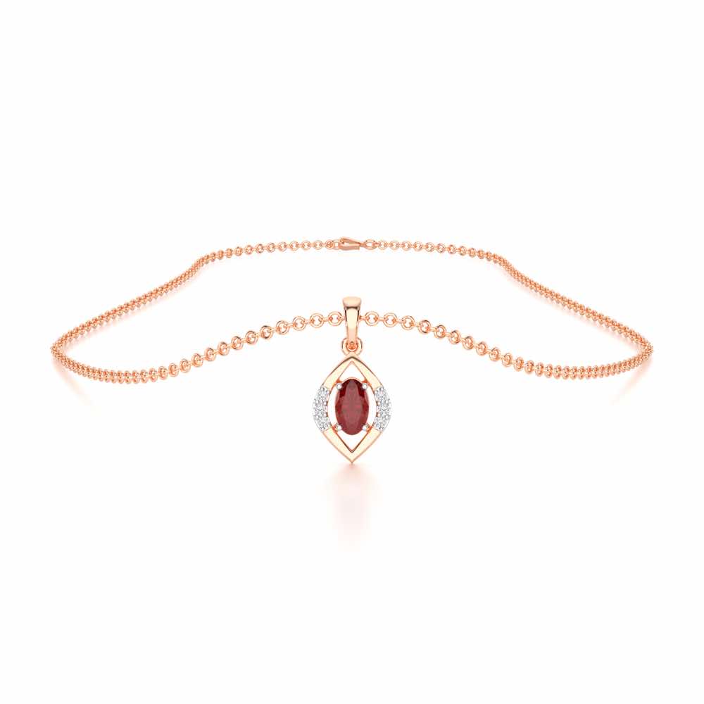 Gleam of Serenity Silver Pendant - Rose Gold - Image 3