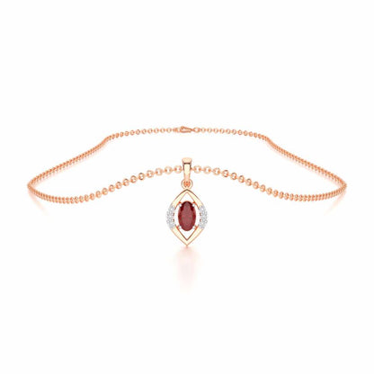 Gleam of Serenity Silver Pendant - Rose Gold - Image 3