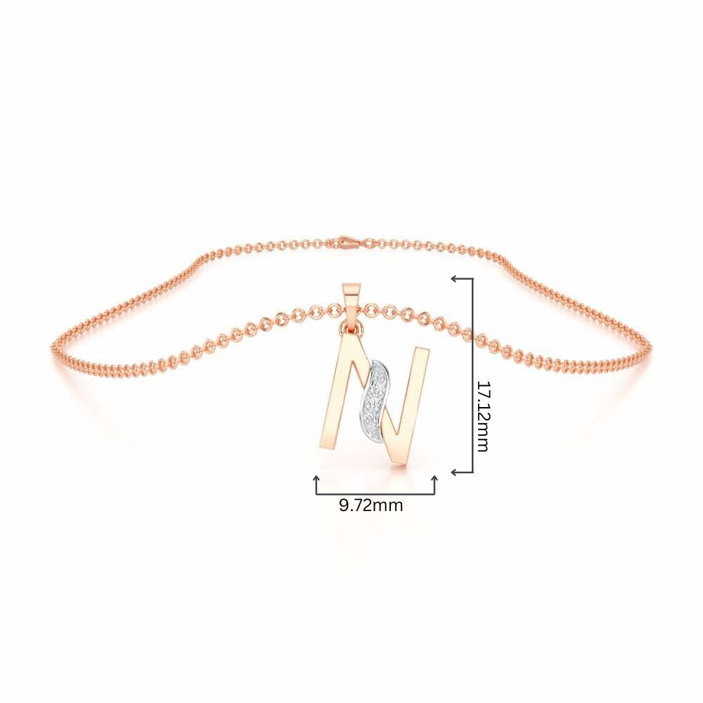 N-Spark Silver Pendant - Rose Gold - Image 4