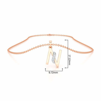 N-Spark Silver Pendant - Rose Gold - Image 4