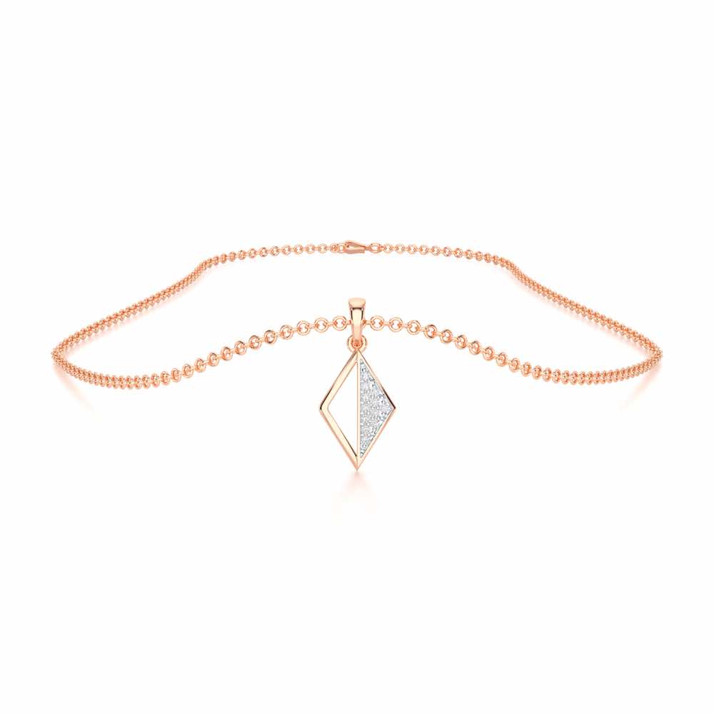 Gleaming Aura Silver Pendant - Rose Gold - Image 3