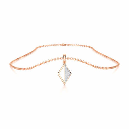 Gleaming Aura Silver Pendant - Rose Gold - Image 3