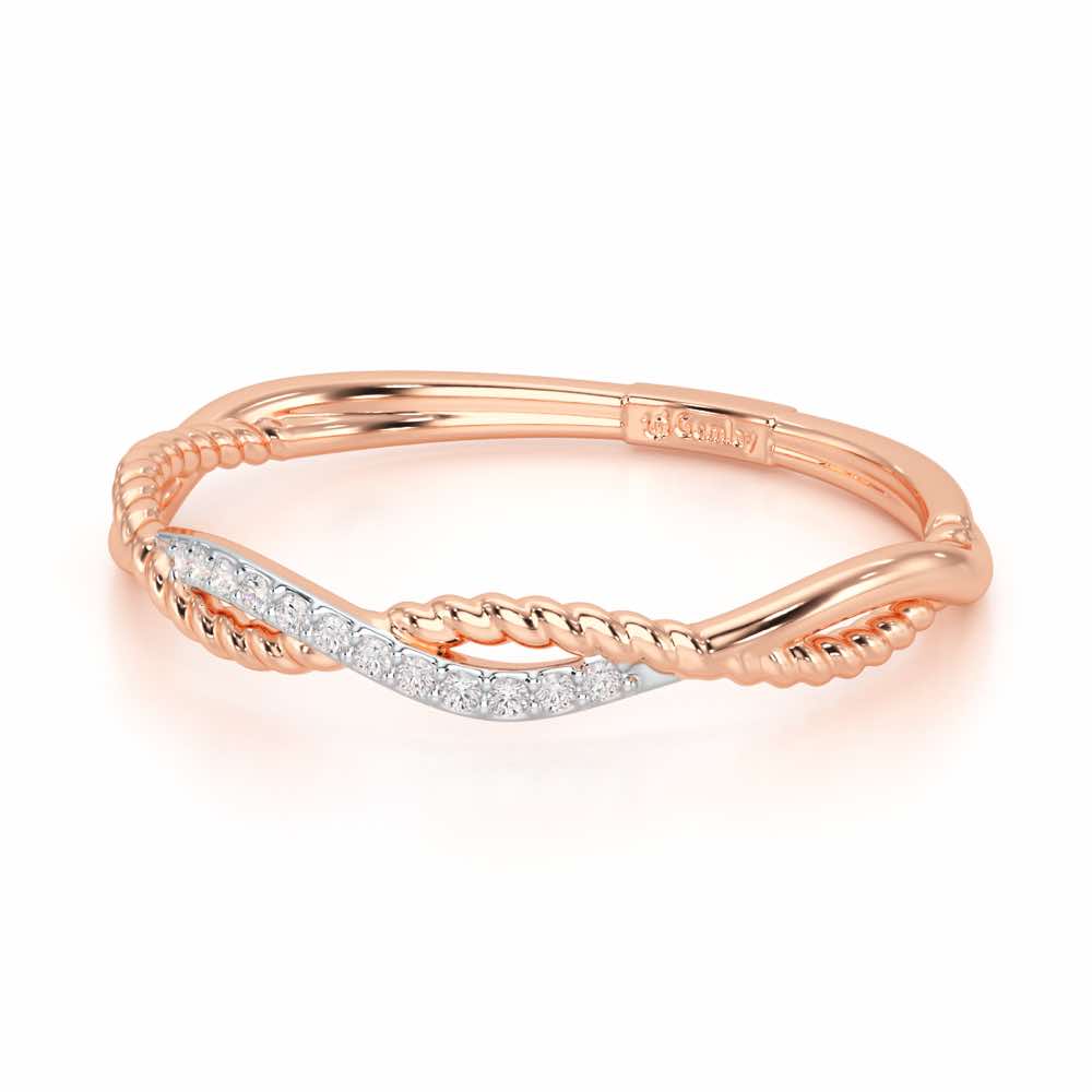 Turning Glowy Silver Ring - Rose Gold - Image 3