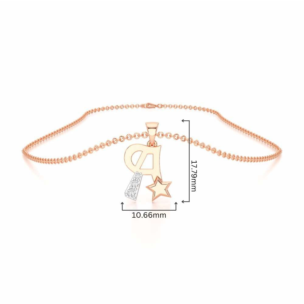 A-Glint Silver Pendant - Rose Gold - Image 4