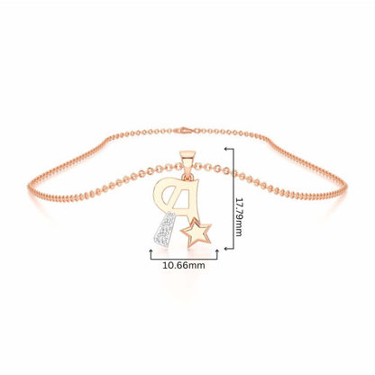 A-Glint Silver Pendant - Rose Gold - Image 4