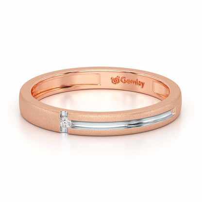 Aveline Simplicity Silver Ring - Rose Gold - Image 3