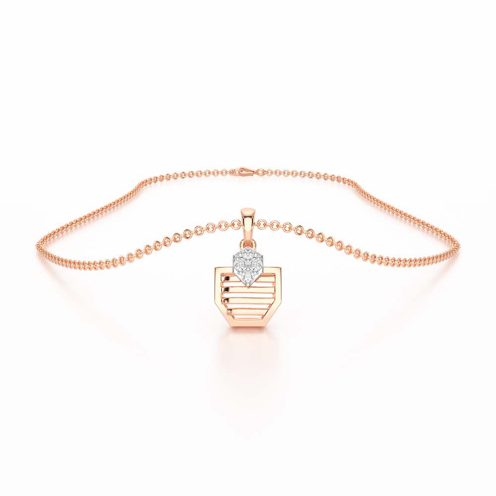 Twilight Whisper Silver Pendant - Rose Gold - Image 3