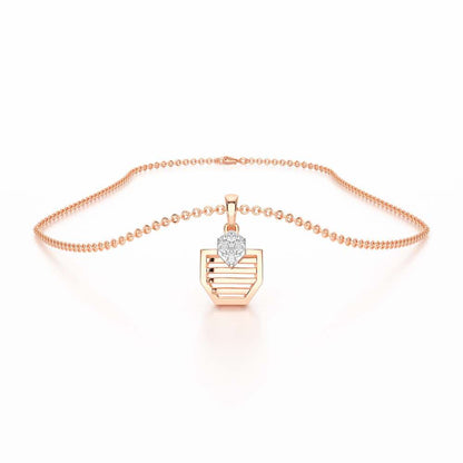 Twilight Whisper Silver Pendant - Rose Gold - Image 3