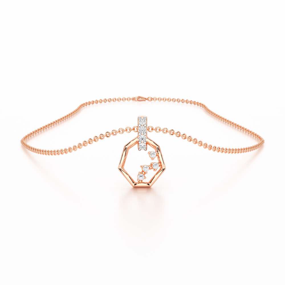 Silver Dawn Silver Pendant - Rose Gold - Image 3