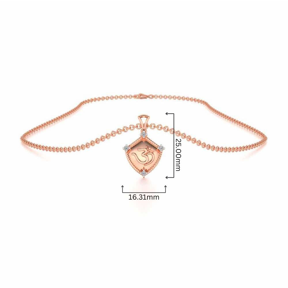 Namoh Silver Pendant - Rose Gold - Image 4