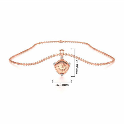 Namoh Silver Pendant - Rose Gold - Image 4