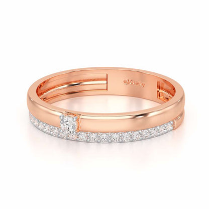 The Bliss Hint Silver Ring - Rose Gold - Image 3