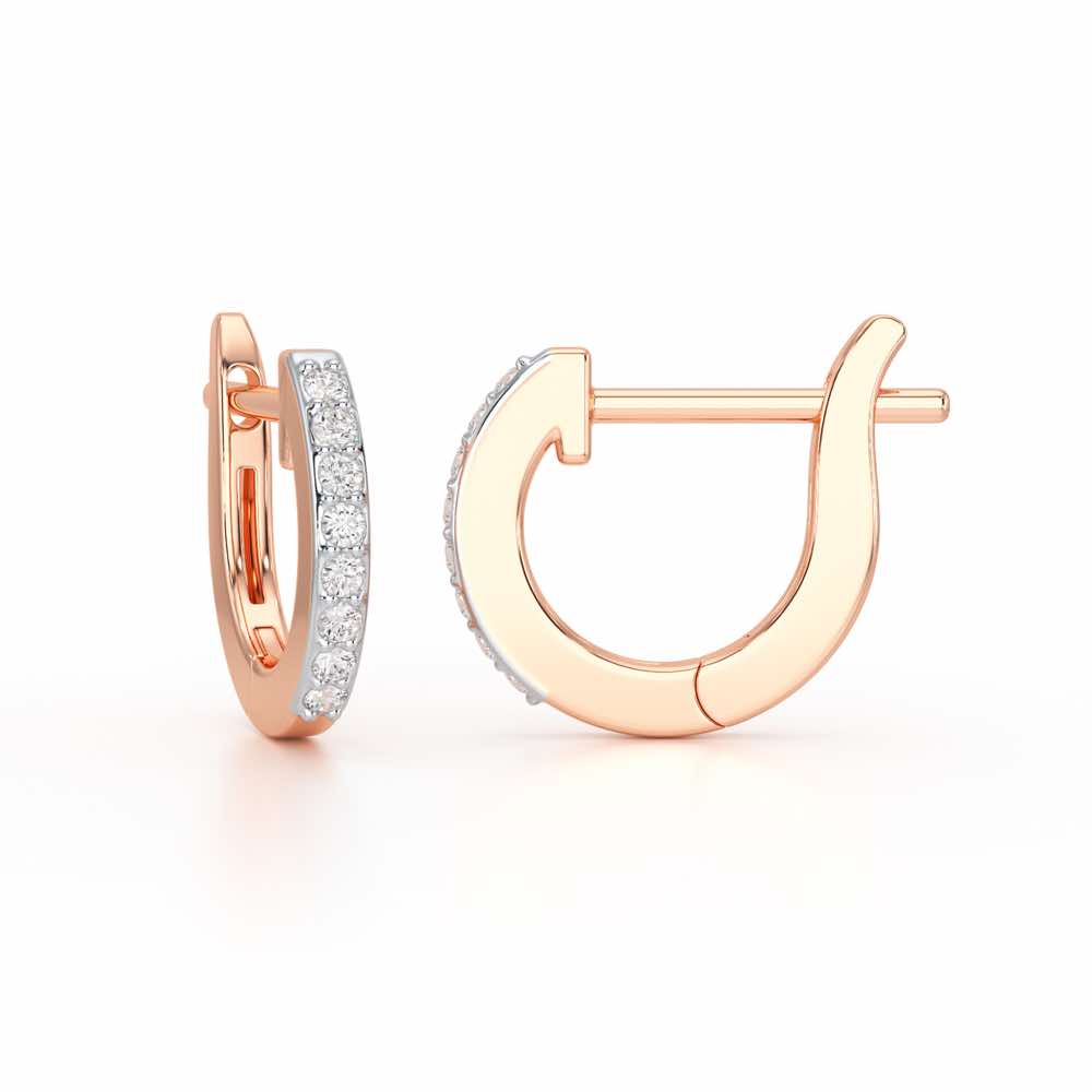 Celeste Silver Bali Earrings - Rose Gold - Image 4