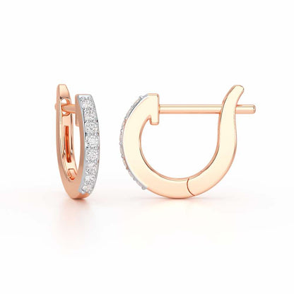 Celeste Silver Bali Earrings - Rose Gold - Image 4