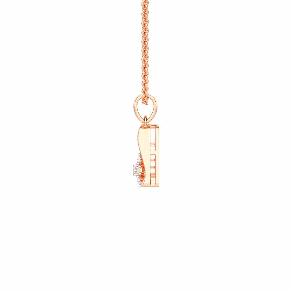 Serene Elegance Silver Pendant - Rose Gold - Image 4