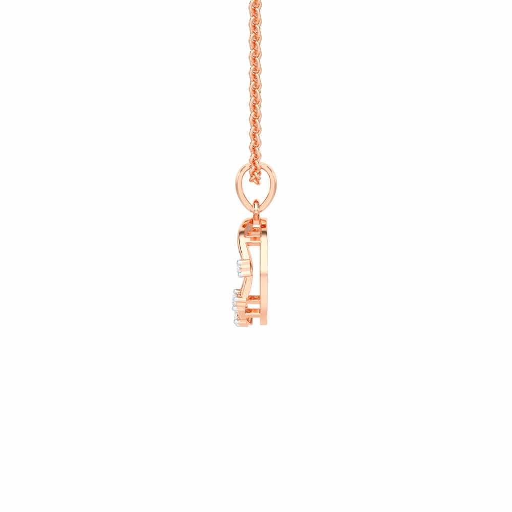 Halo Whisper Silver Pendant - Rose Gold - Image 4