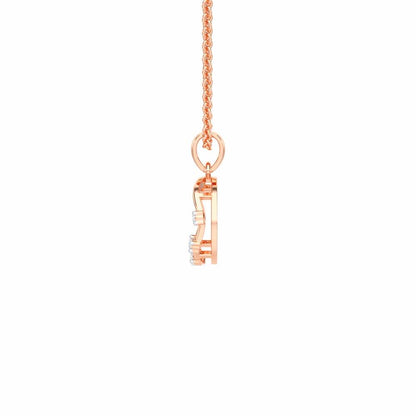 Halo Whisper Silver Pendant - Rose Gold - Image 4