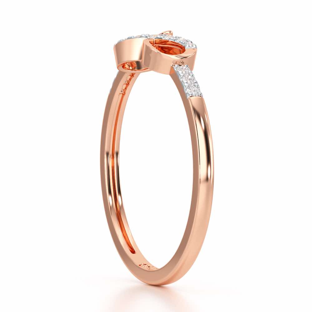 Eternity Silver Ring - Rose Gold - Image 4