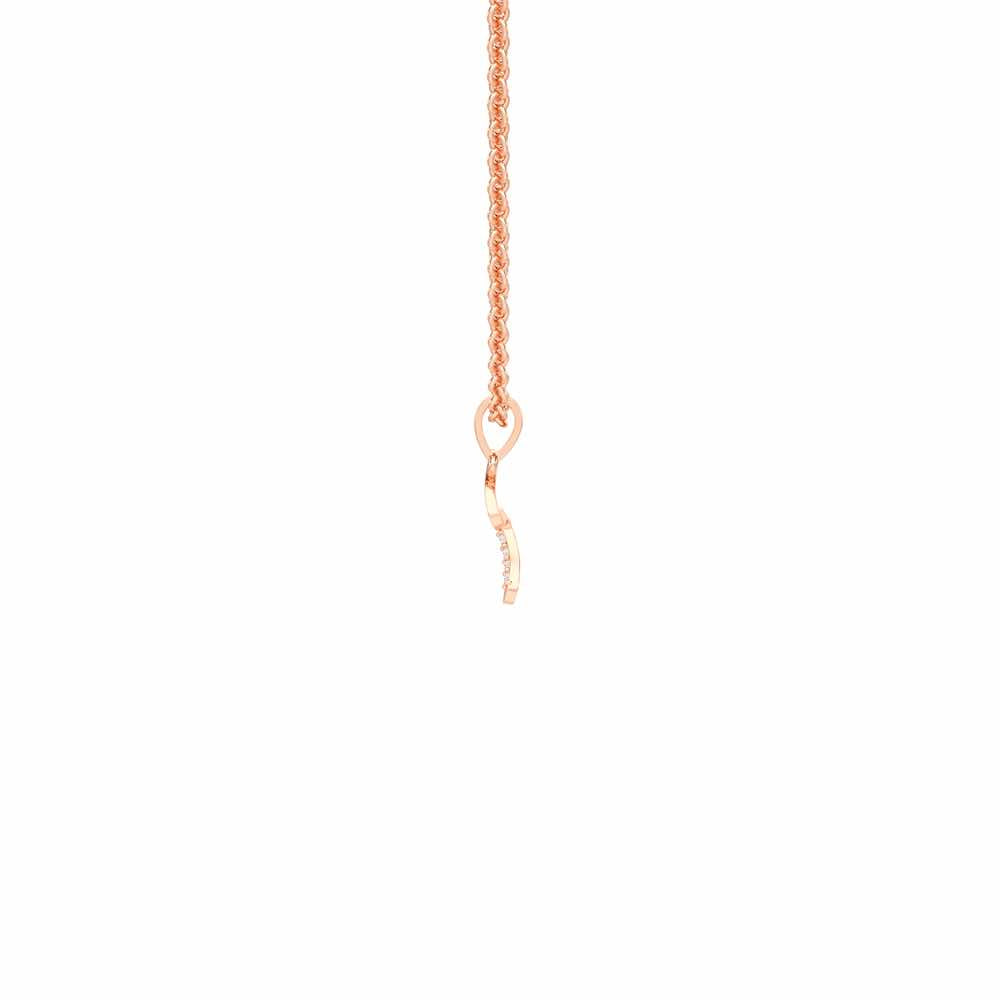 Tilde Silver Pendant - Rose Gold - Image 4