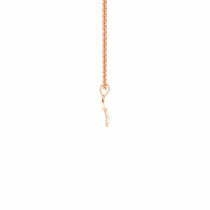 Tilde Silver Pendant - Rose Gold - Image 4