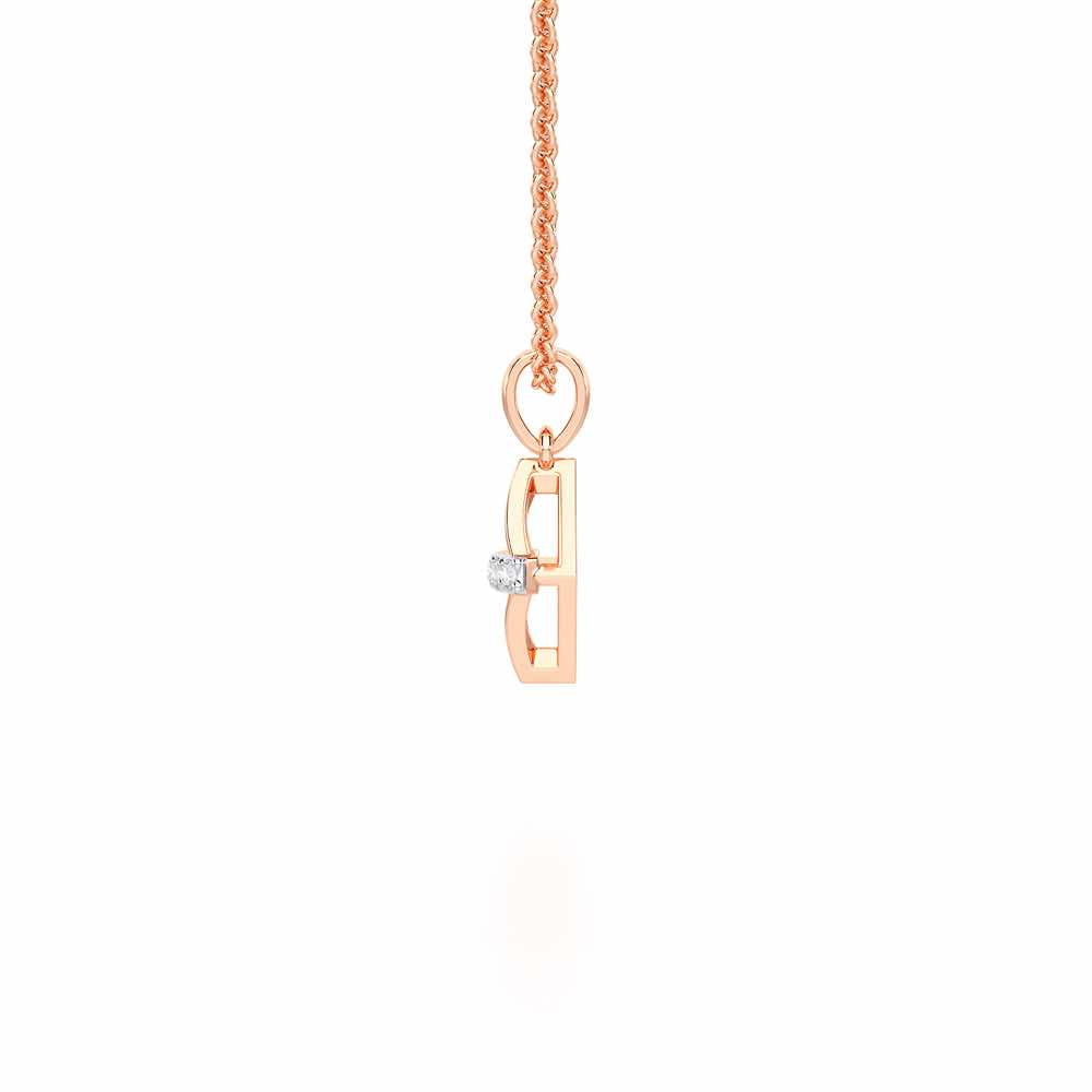 Soft Spark Silver Pendant - Rose Gold - Image 4
