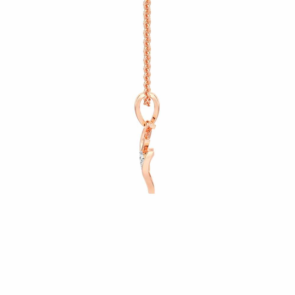 Onkar Aura Silver Pendant - Rose Gold - Image 4
